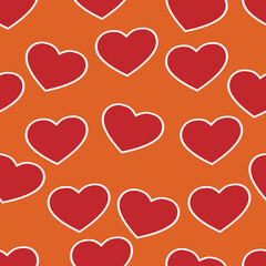 Seamless pattern with hearts vector