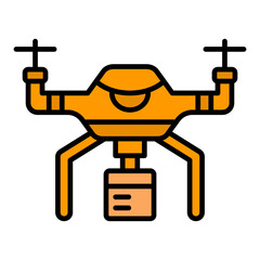 Drone Delivery Filled Line Icon