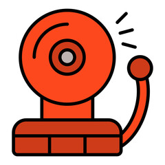 Fire Alarm Filled Line Icon