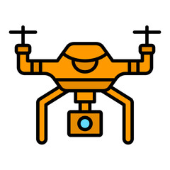 Smart Drone Filled Line Icon