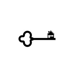Old key silhouette antique house lock illustration isolated on white background