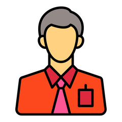 Employee Filled Line Icon