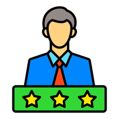 Rate Filled Line Icon