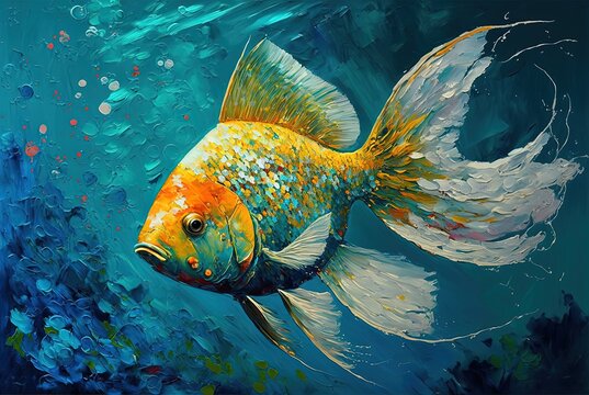 Fish painting discount