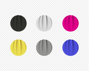 Free vector realistic color tape and circle sticker