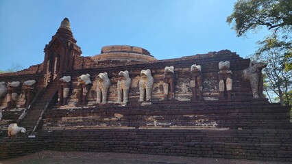 Fototapeta premium Historical Park, Kamphaeng Phet, Thailand January 05, 2023