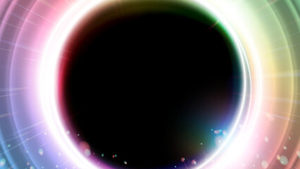 円形の光を放つ背景