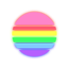 Retro sunset style 80s-90s futuristic neon glow