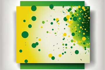 Green and yellow background with details, carnival. AI