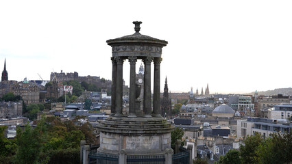 Fototapeta na wymiar View over Edinburgh from Calton Hill - travel photography