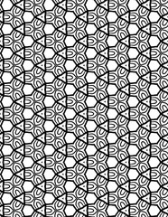 Fototapeta premium Black and white abstract geometric pattern