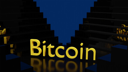 3d bitcoin cryptocurrency concept background