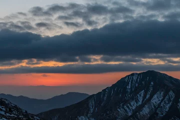 Foto auf Alu-Dibond 夕焼け　山 © 成貴 平井