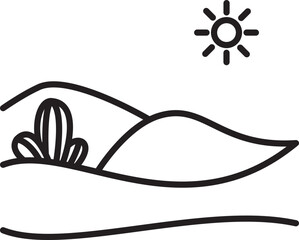 Fototapeta premium dunes icon