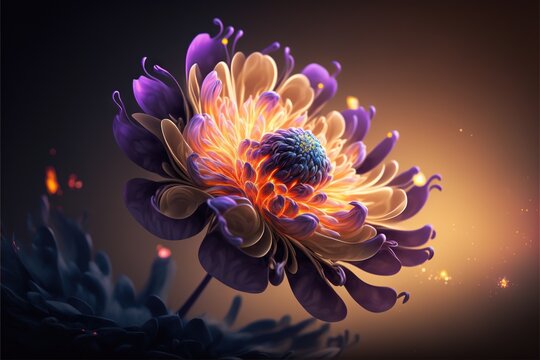 background with flowers generative ai