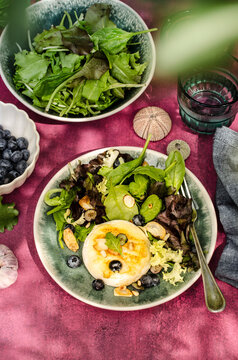 Roasted Goat Cheese with Salad