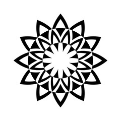 Abstract Decorative Radial Circle Pattern. Round Design Element.