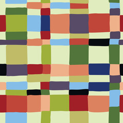 CHECKERED GEOMETRICAL SEAMLESS PATTERN VECTOR