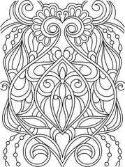 Abstract seamless pattern coloring page book
