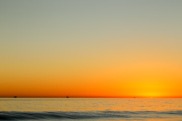 A magnificent sunset at El capitan state beach, California