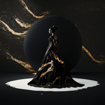 vantablack kintsugi FASHION yearbook 2023 full length eternal space in planet milky way mars venus shot by hasselblad camera