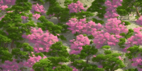 Naklejka premium pink flowers in the field