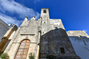 Fototapeta na wymiar Church of Divino Salvador de Vejer de la Frontera, Cadiz, Spain