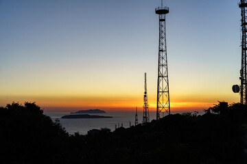silhouette of a crane