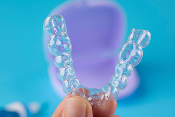 dental hygiene, orthodontic treatment, occlusal splint - 558721151