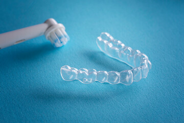 dental hygiene, orthodontic treatment, occlusal splint - 558721321