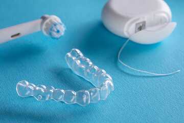 dental hygiene, orthodontic treatment, occlusal splint - 558721327