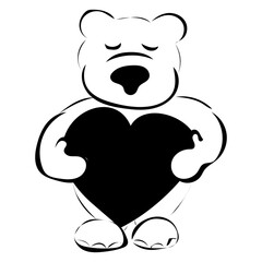 Bär mit Herz