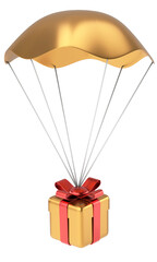 3D gift box. 3D illustration.