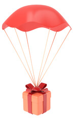 3D gift box. 3D illustration.