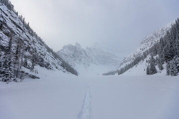 Lake Agnes During the Winter in Banff