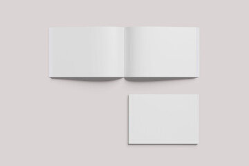 A4 Magazine Landscape Blank Mockup