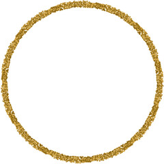 Gold Glitter Border Round Frame