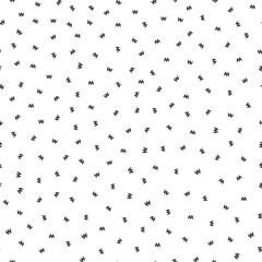 South Korean Won icon seamless vector pattern background. Black tiny Korean currency symbol on white backdrop. Scattered financial money sign all over print. Repeat design for business, banking.