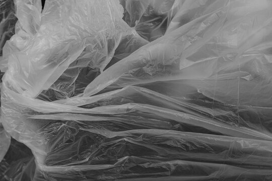 crumpled plastic bag cellophane texture background