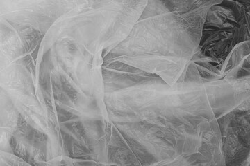 crumpled plastic bag cellophane texture background
