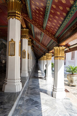Fototapeta na wymiar The hallway at Grand Palace in Bangkok, Thailand