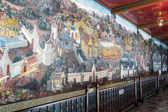 The hallway at Grand Palace in Bangkok, Thailand