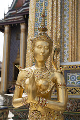 The Statue of Kinnara at Grand Palace in Bangkok, Thailand