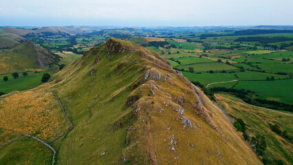 Fototapeta na wymiar Chrome Hill and Parkhouse Hill at Peak district National Park - drone photography