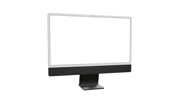 Modern computer monitor with blank screen