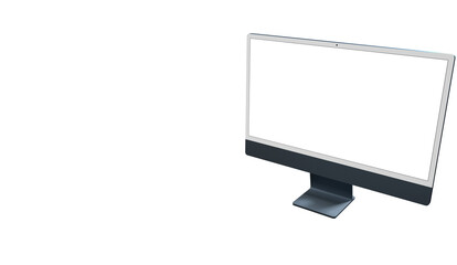 Desktop monitor screen with website presentation mockup isolated png