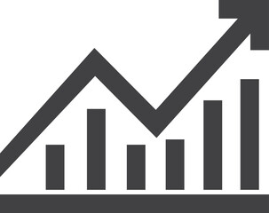 vector illustration of business graph with arrow