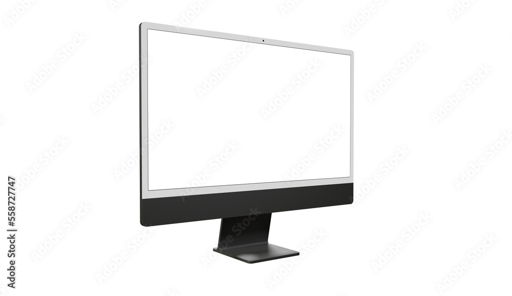 Poster computer screen mockup. pc monitor template.
