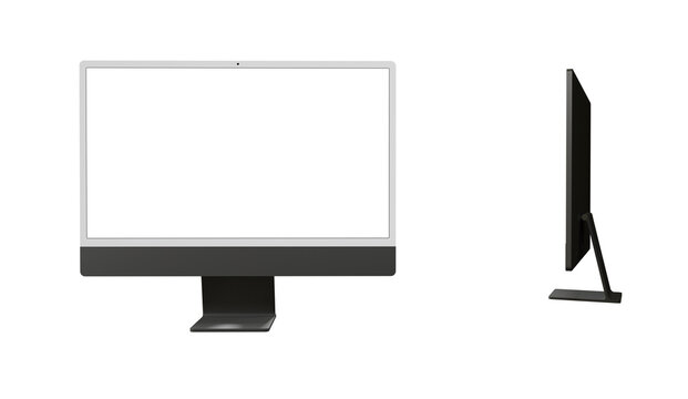 Computer screen mockup. PC monitor template.