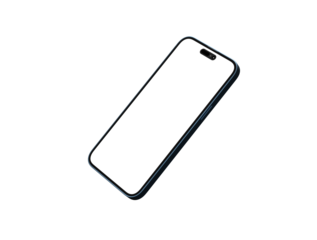 smartphone  With Blank Screen in 3d